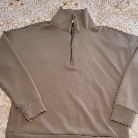 Member's Mark Sweaters - Women's Taupe Half-Zip Sweater